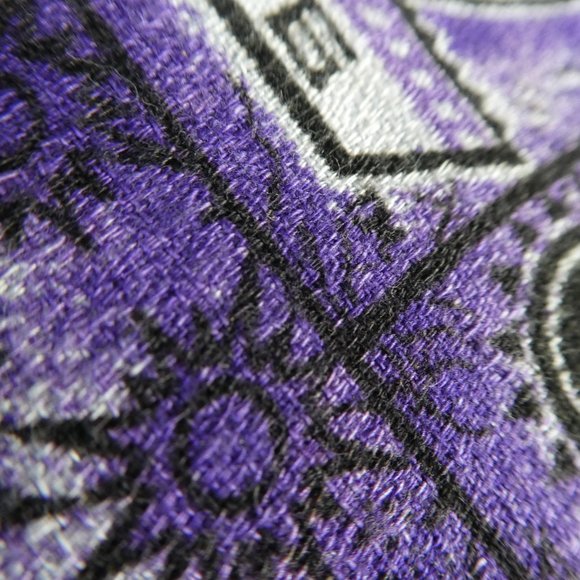 Vintage Hawaiian Ke Nui Bark Cloth Boys Shirt LA Los Angeles Kings Patchwork USA - Picture 4 of 5